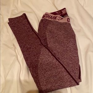 Gymshark flex leggings ruby marl/blush nude